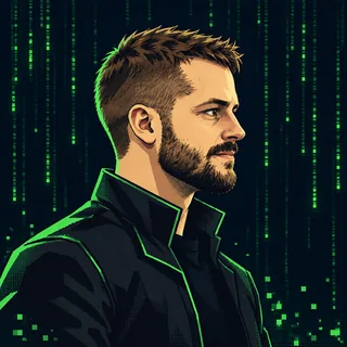 Illustrated portrait of Andrej Janev